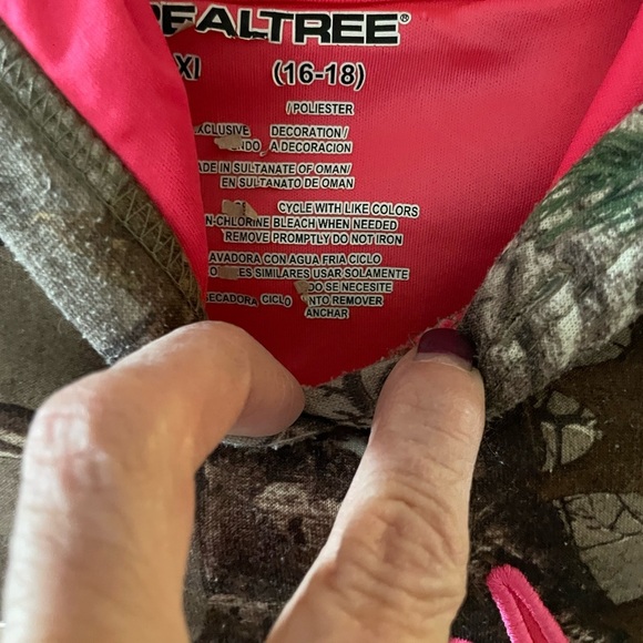 Realtree and Mossy Oak Women's Performance Camo Pullover Hoodie size X-Large - Picture 5 of 9